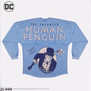 NWT Penguin Batman Spirit Jersey DC Comics Oversized Top XS